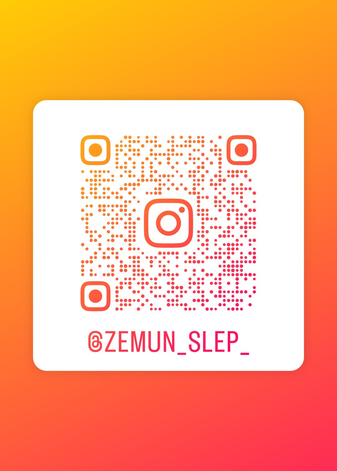 QR kod za Instagram profil zemun_slep_
